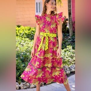 Printfresh Ready to Ruffle Dress in Bagheera Size S